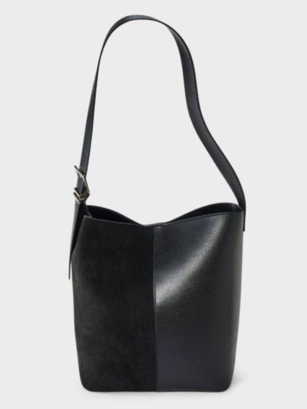 NEW Target Women's Black Two-Texture Shoulder Bag